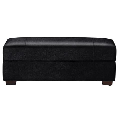 Spencer Leather Wide Ottoman image 722410