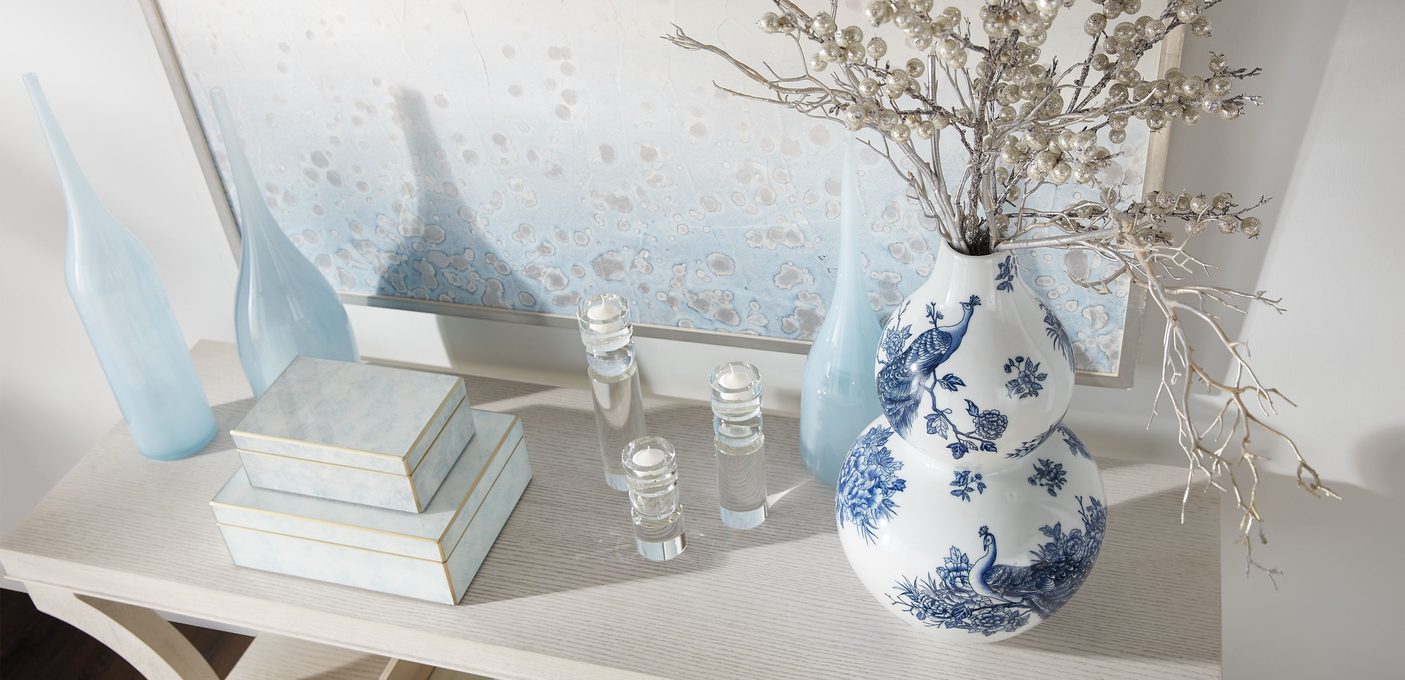 Peacock Porcelain Gourd Vase_5
