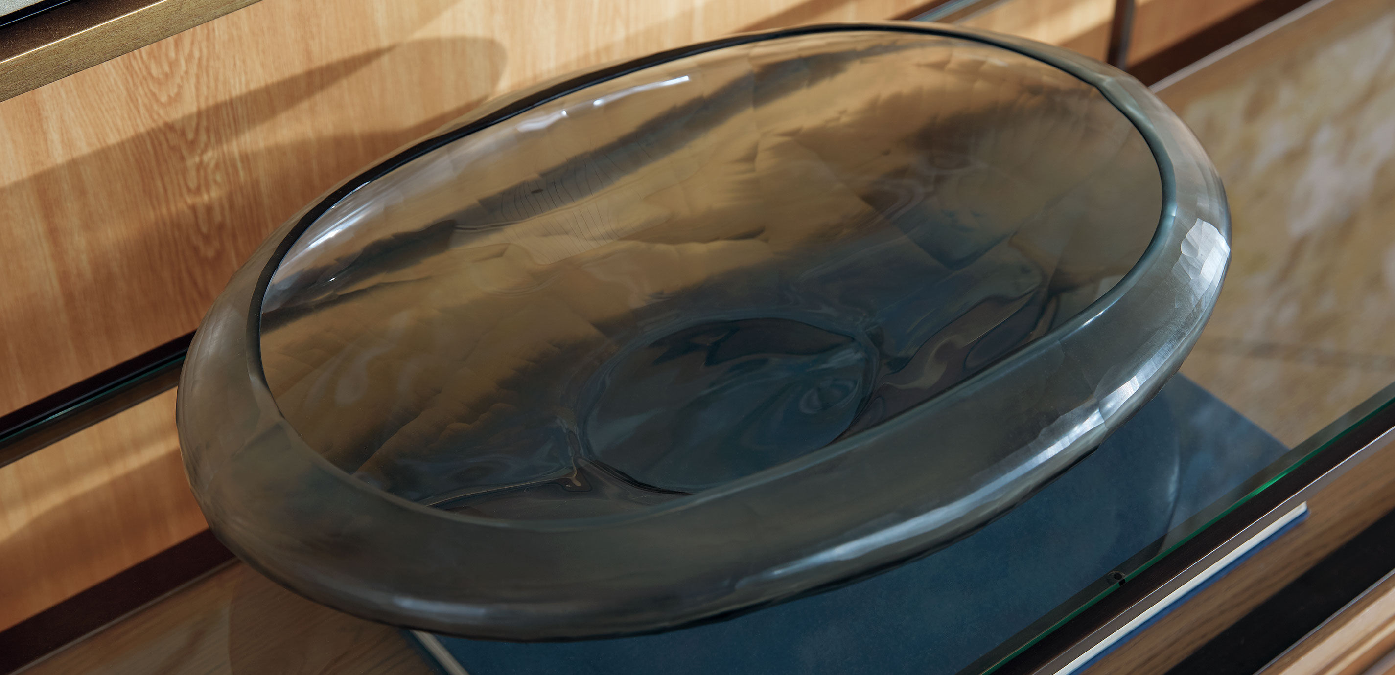 Blue-Gray Cut Glass Bowl_6