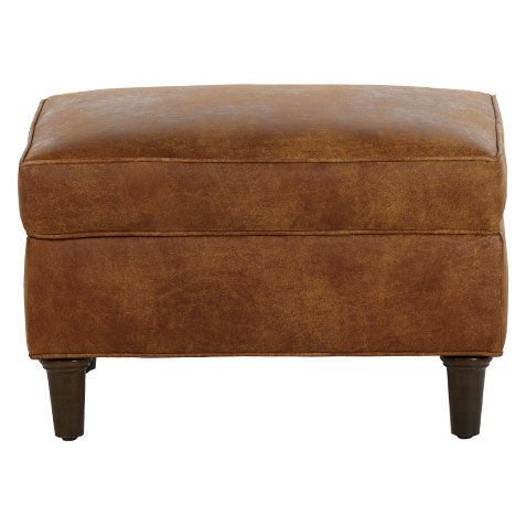Malone Leather Ottoman image 722230