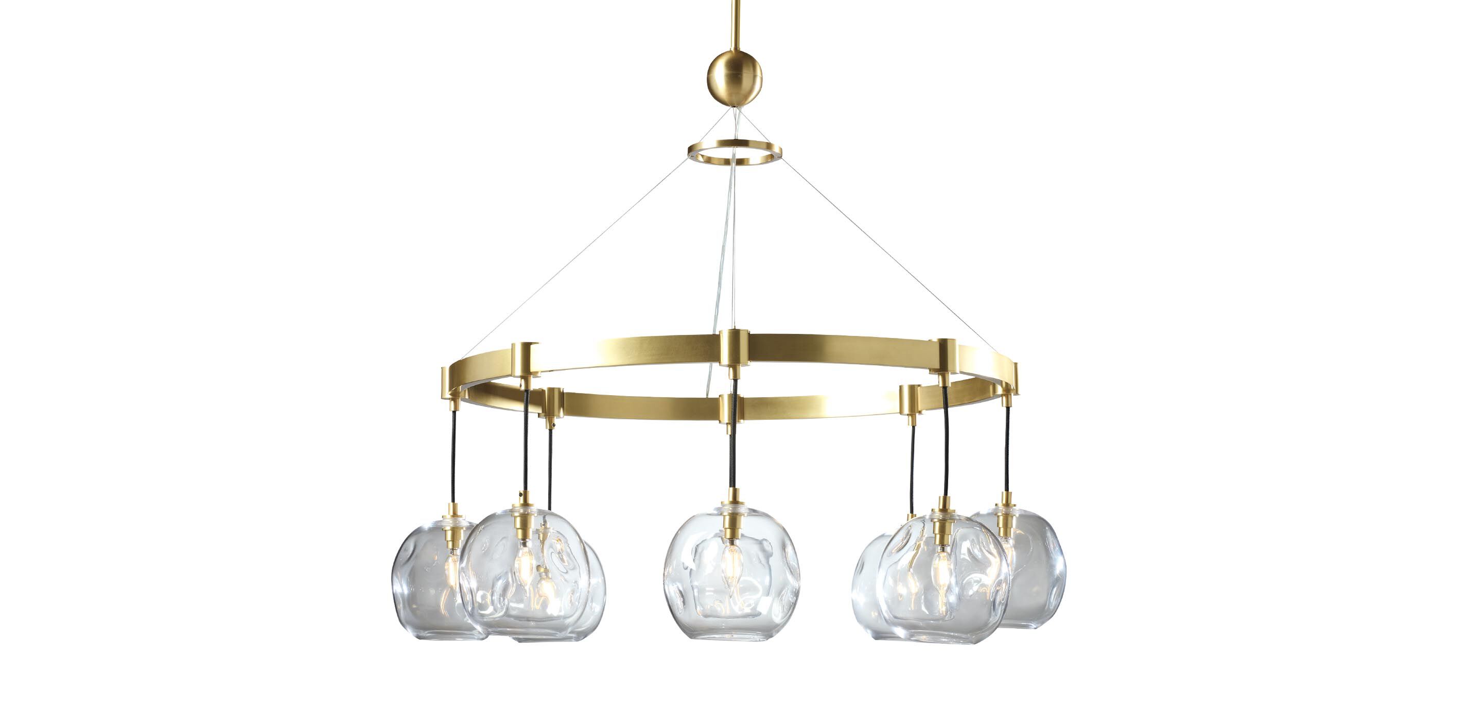 Levy Glass Globe Chandelier 