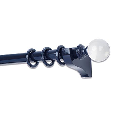 Painted Wood Drapery Hardware Set with Acrylic Ball Finial image paintedacrylicball