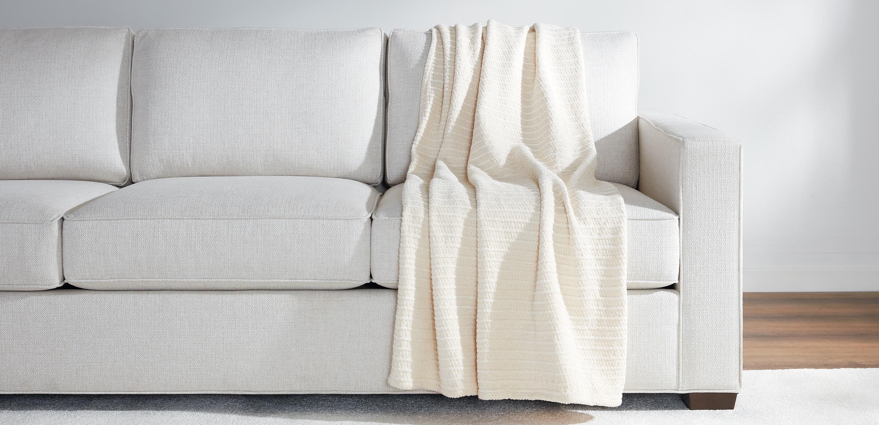 Suri Ivory Chenille Rib Throw