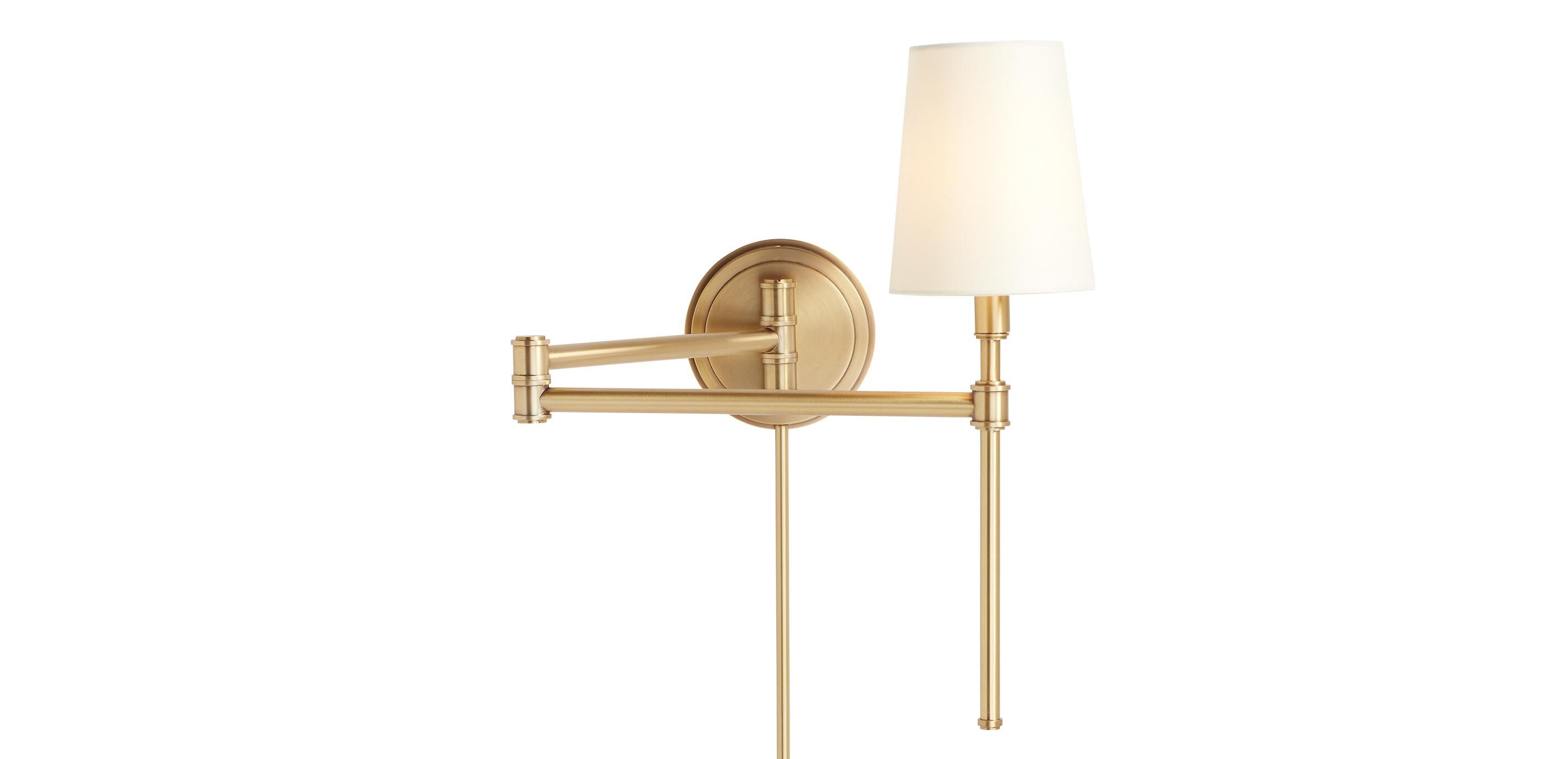 Drew Swing Arm Sconce, Hardwire/Plug-In