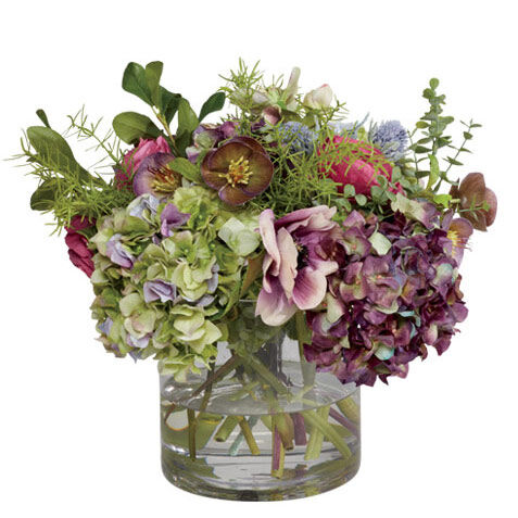 Hydrangea, Hellebore & Poppy Mix in Vase image 442248