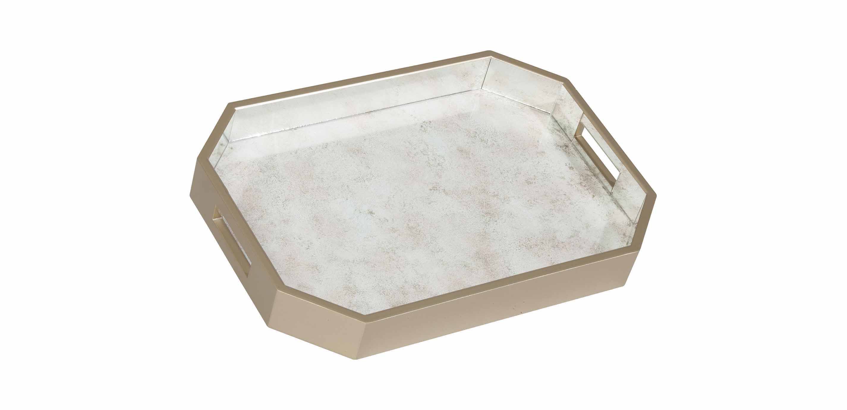 Zaria Reverse-Painted Mirror Tray