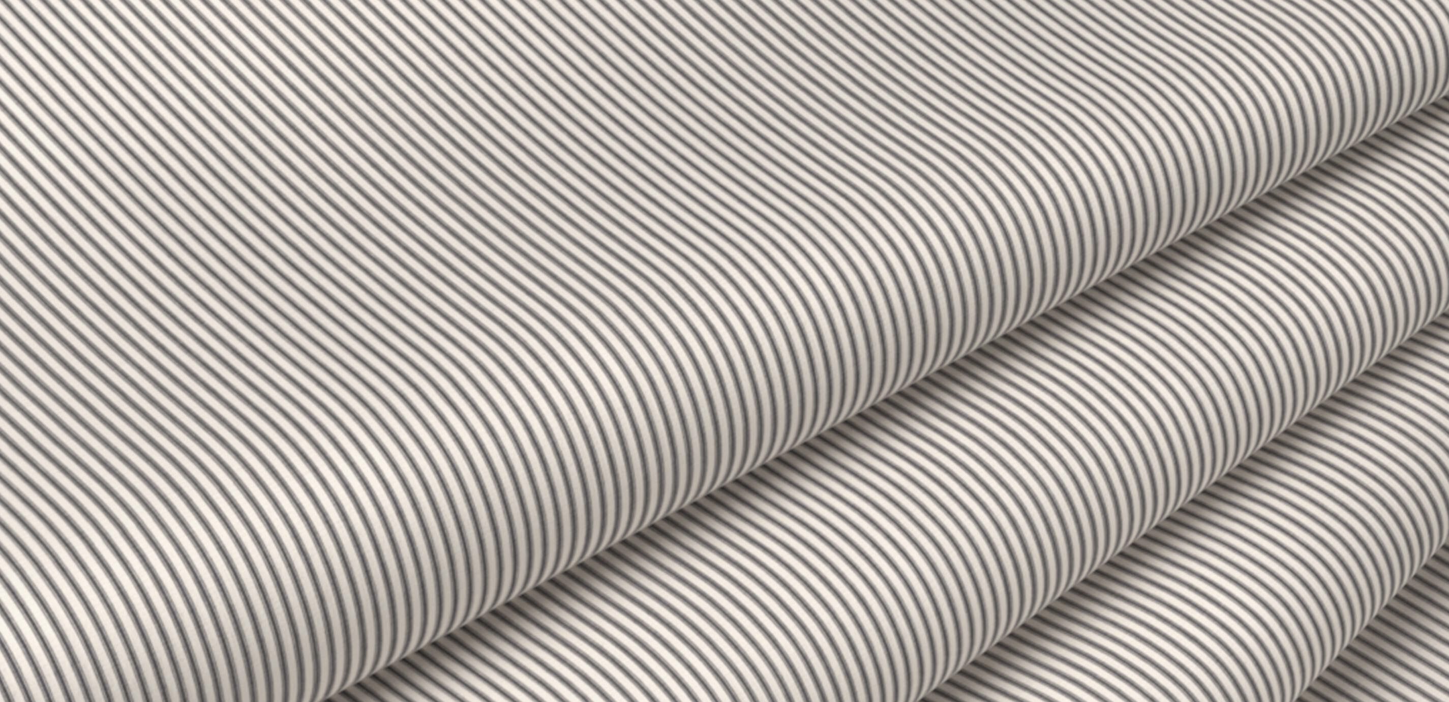 Ticking Black Fabric Swatch_1