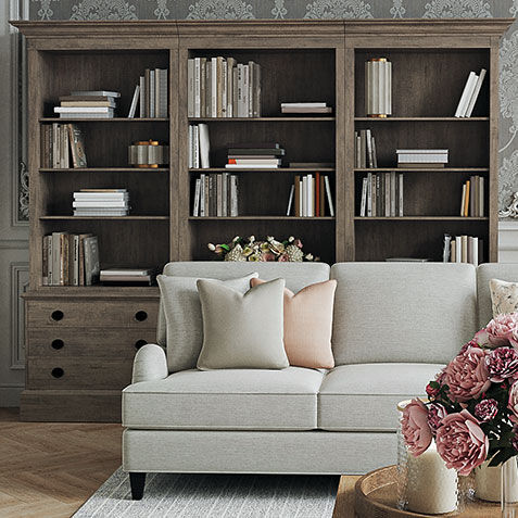 Villa Triple File Bookcase Product Tile Hover Image 139240G