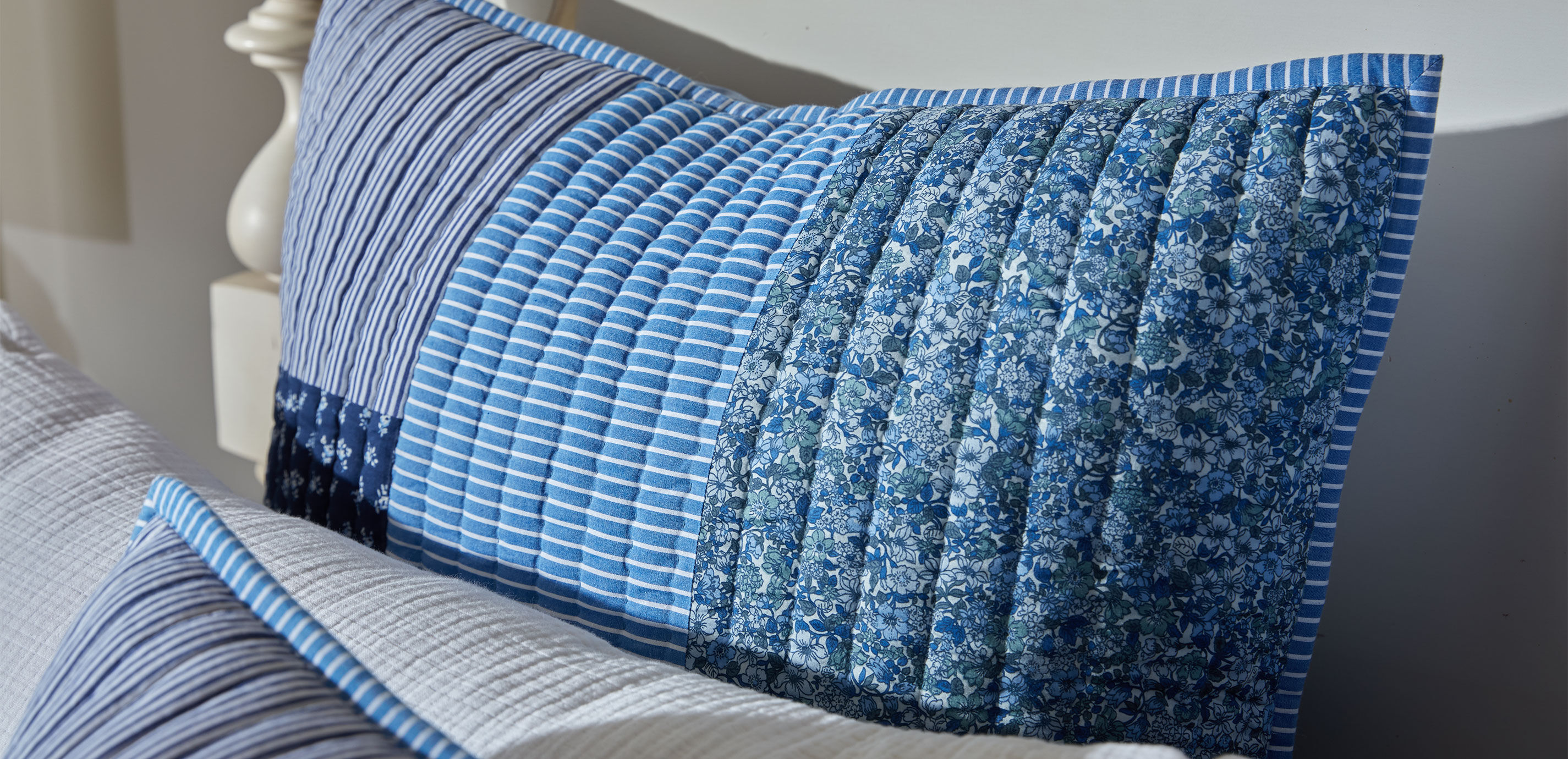 Mixed Patchwork Quilted Euro Sham_3
