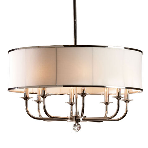 Zoe Eight-Light Nickel Chandelier image 093699