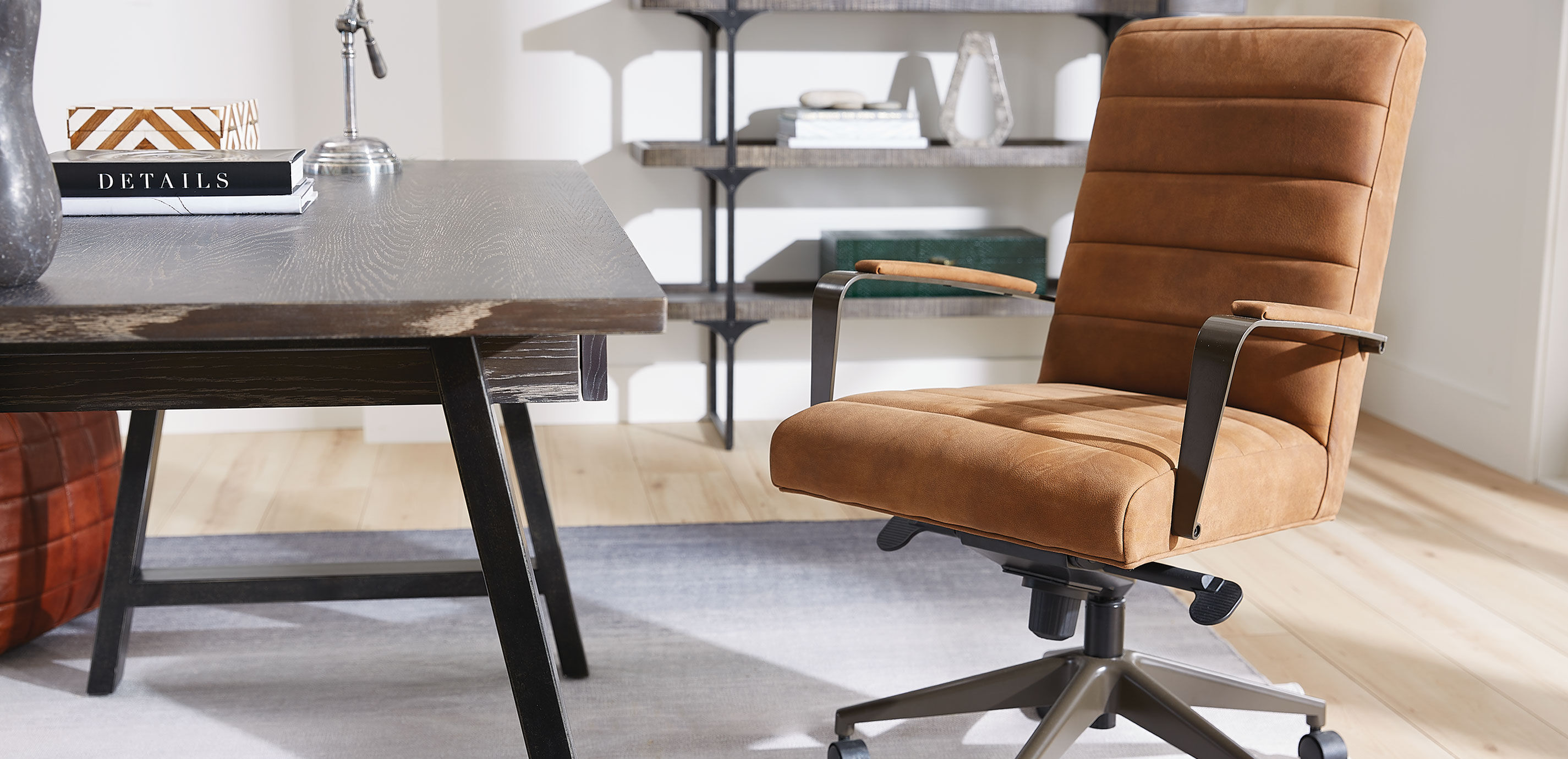 Slater Leather Channel-Back Desk Chair_5