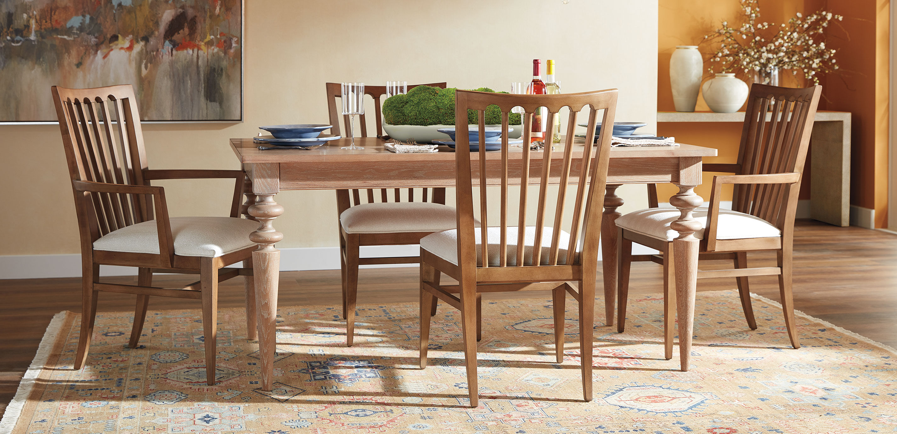 Custom Fixed-Top Dining Table 
