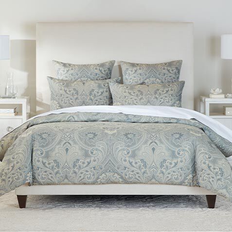 Scroll Jacquard Duvet Cover and Shams Set image 036237SET