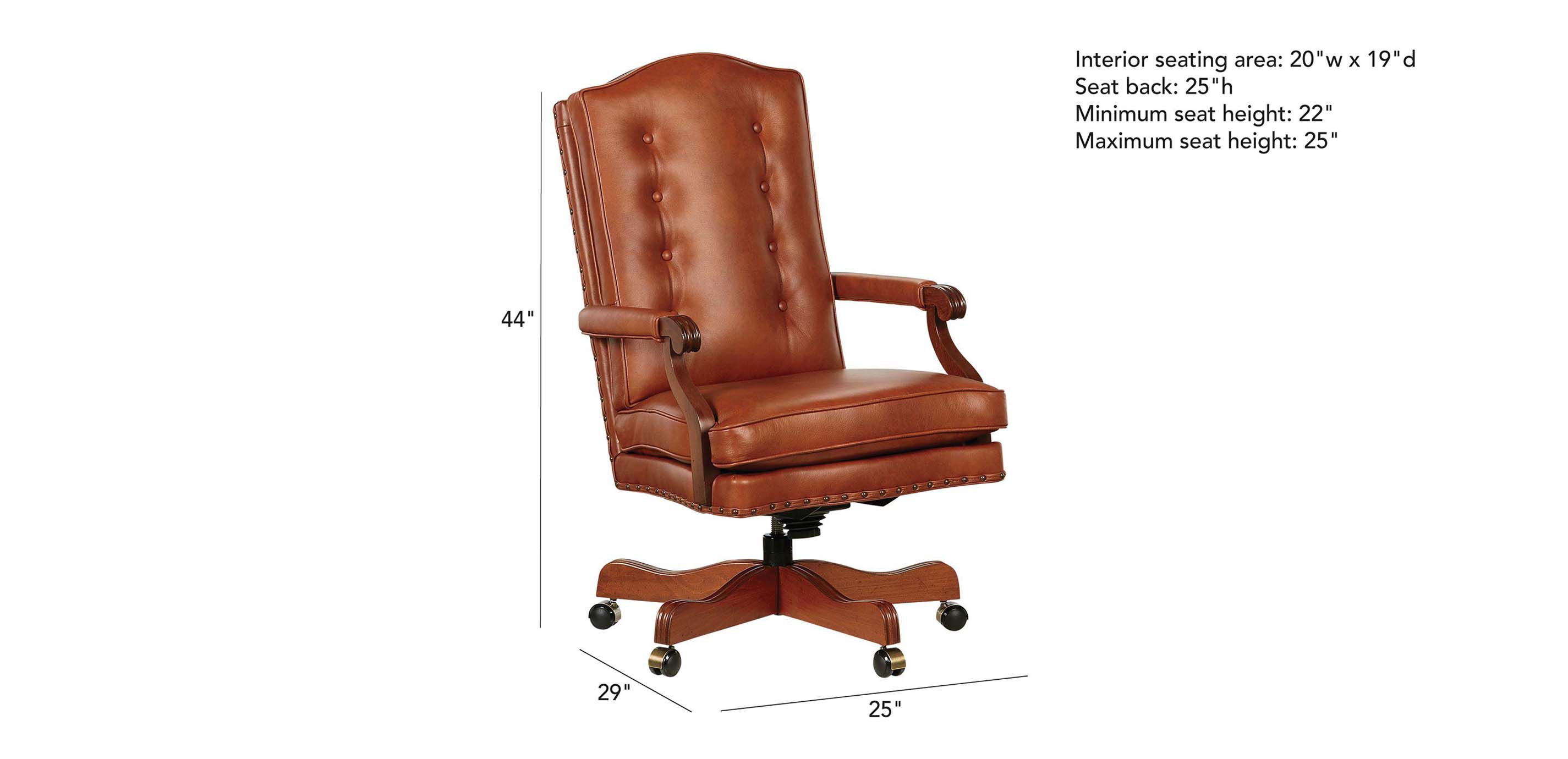 Harvard Leather Desk Chair