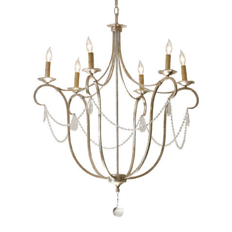Cali Aged Silver Chandelier image 093830