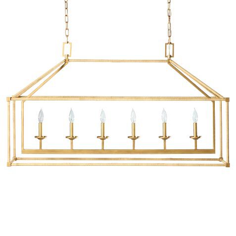 Killian Rattan Linear Chandelier image 093073   BRS