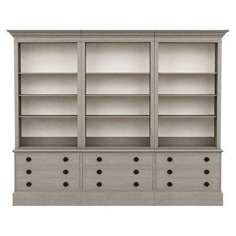 Villa Triple File Bookcase image 139240G