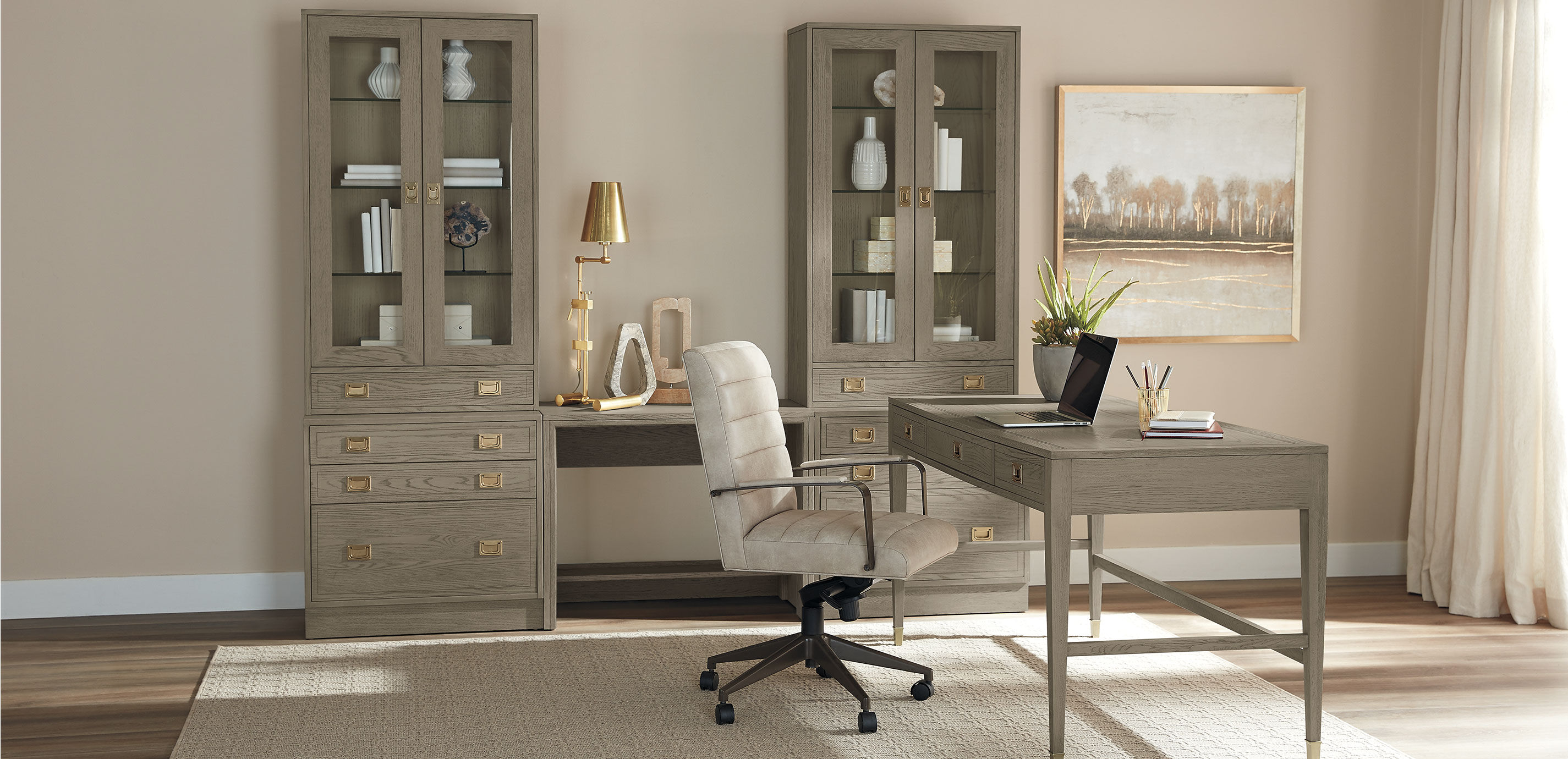 Callum Library Bookcase with File Cabinet_3