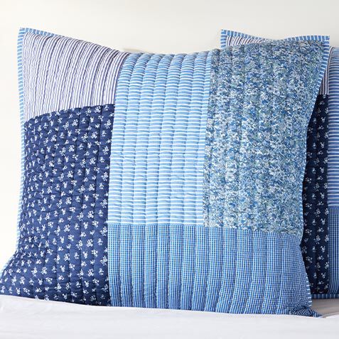 Mixed Patchwork Quilted Euro Sham image 036250D