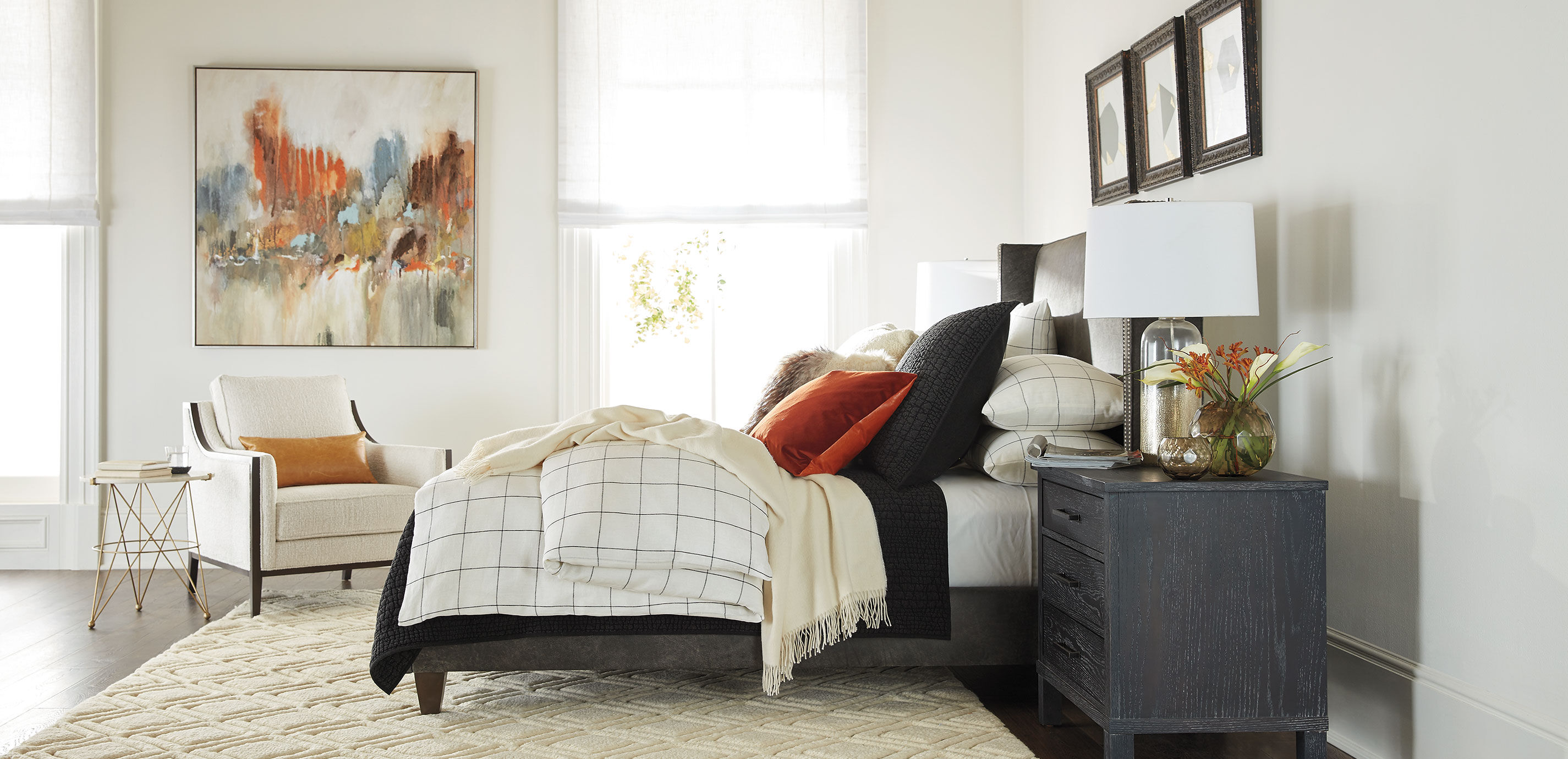 Linen Windowpane Duvet Cover_5