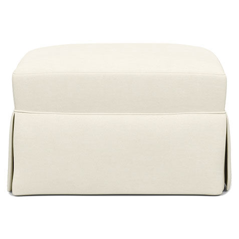 Bennett Slipcovered Ottoman image 337880