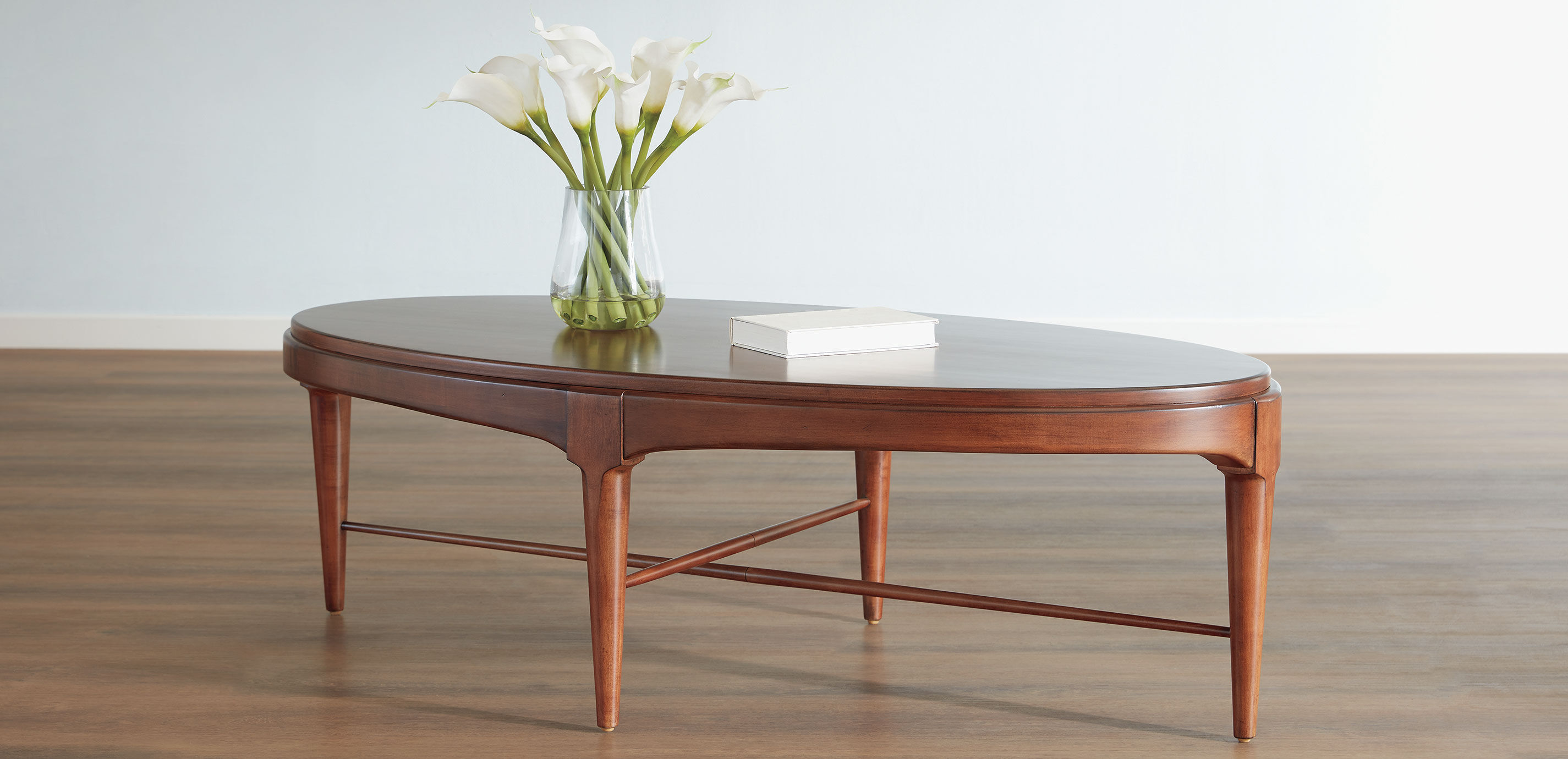 Draper Oval Wood Midcentury Coffee Table_8