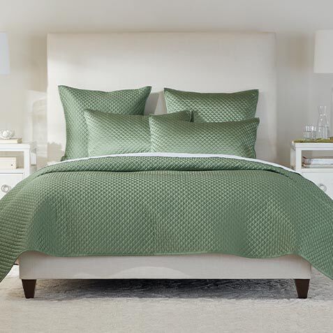 Salena Quilted Coverlet and Shams Set, Sage image 032015SGSET