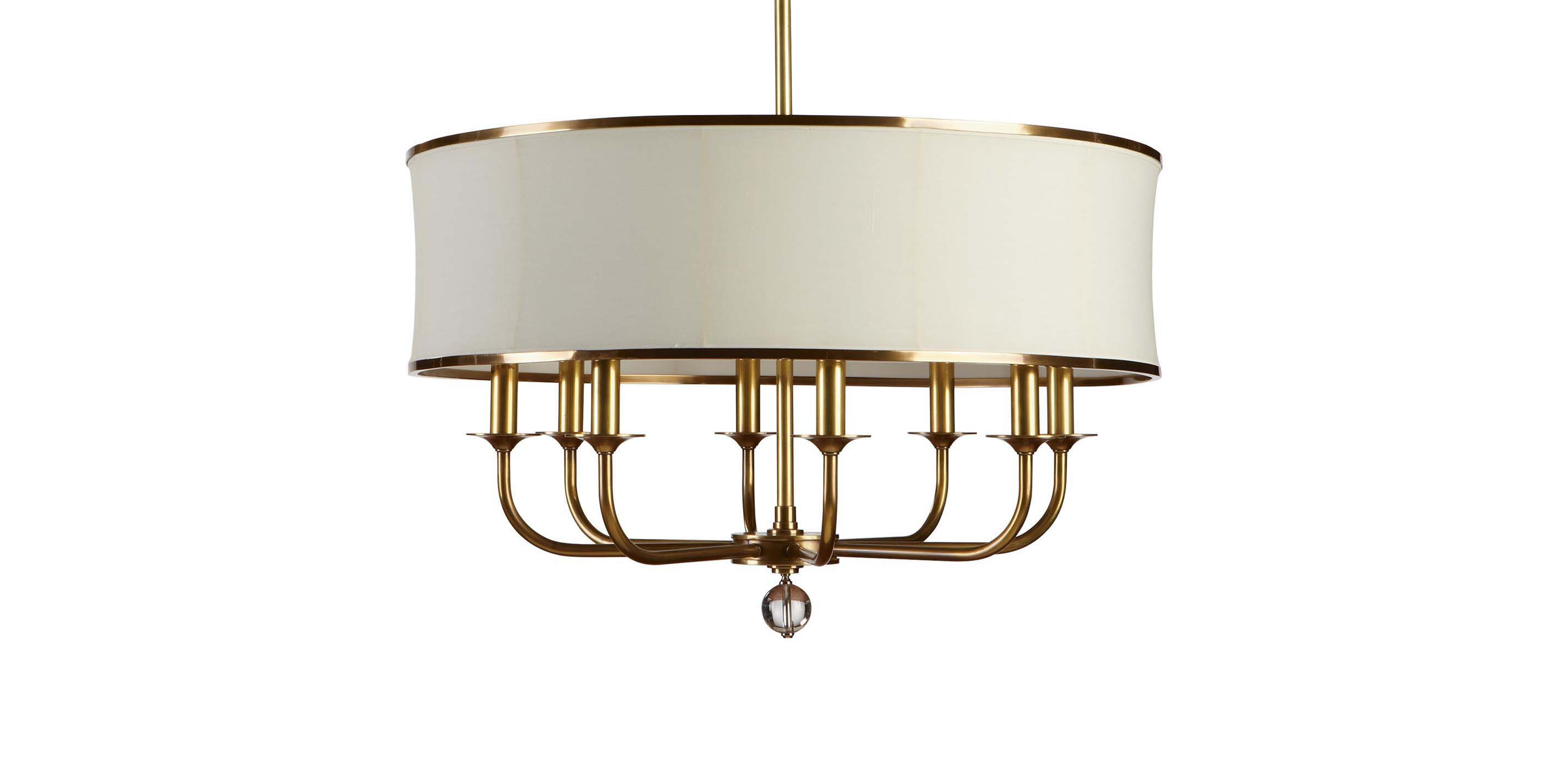 Zoe Eight-Light Brass Chandelier