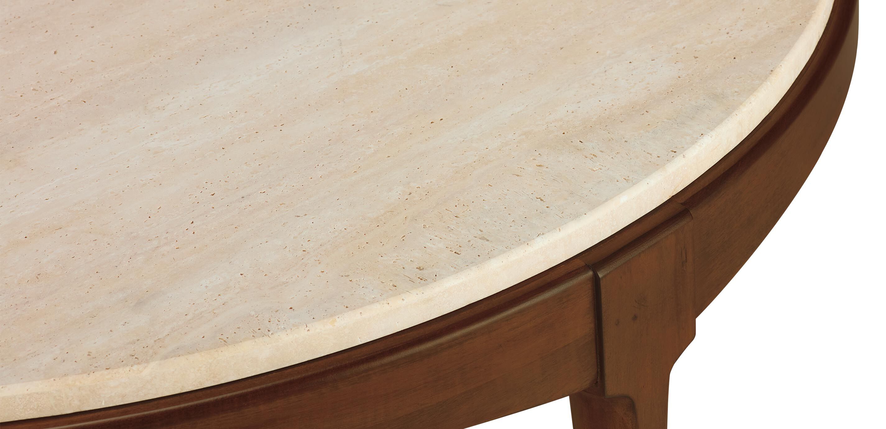 Draper Round Travertine Coffee Table_5