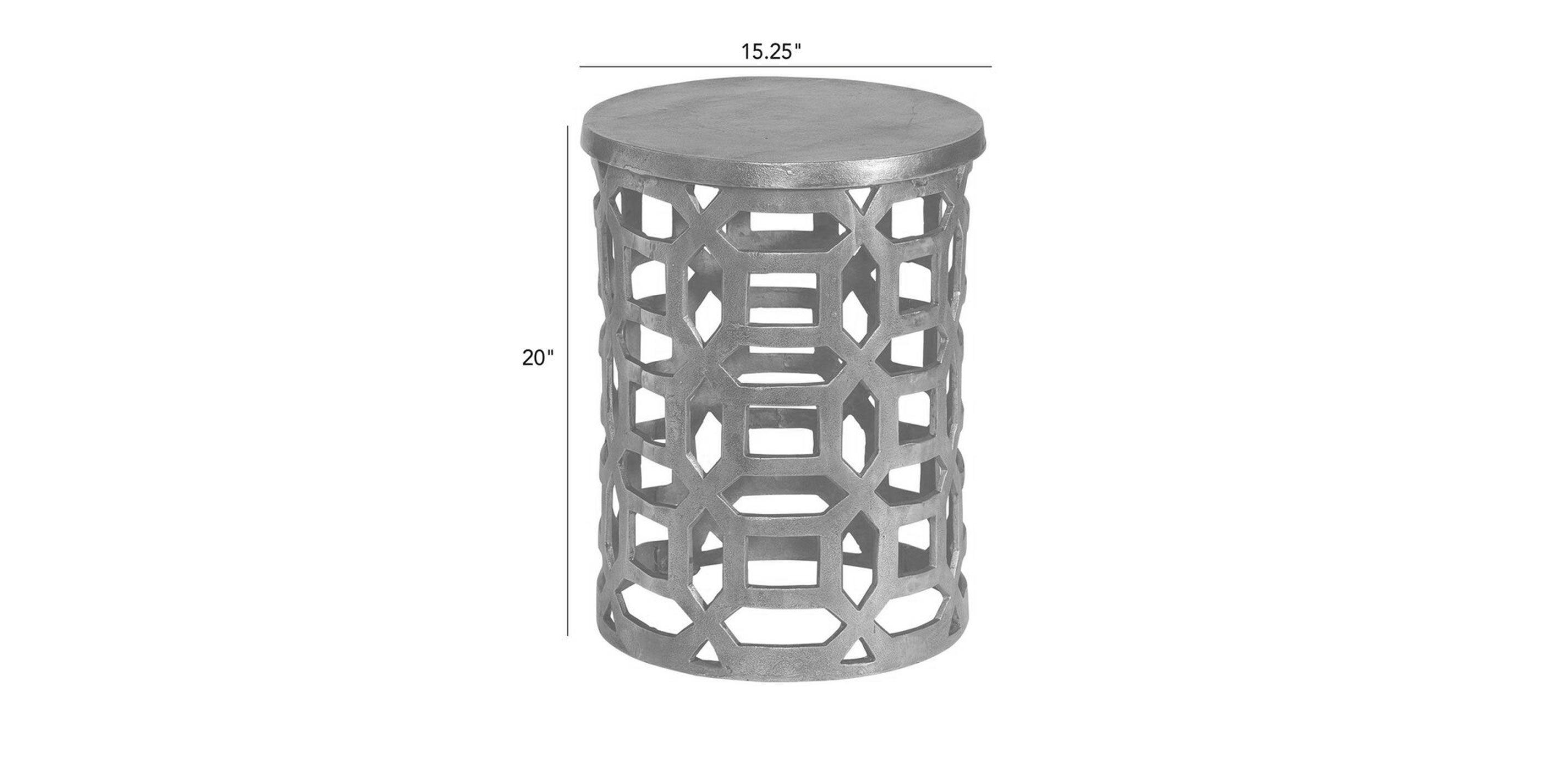 Bennie Pierced Brass Stool_1