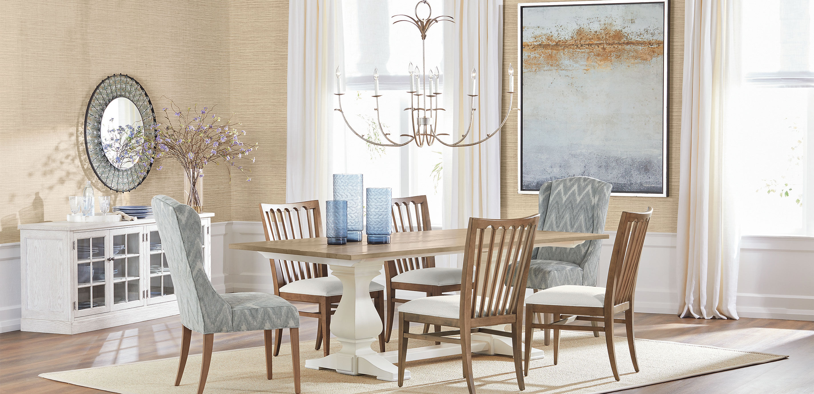 Spirea Branch Arrangement in Tall Vase_6