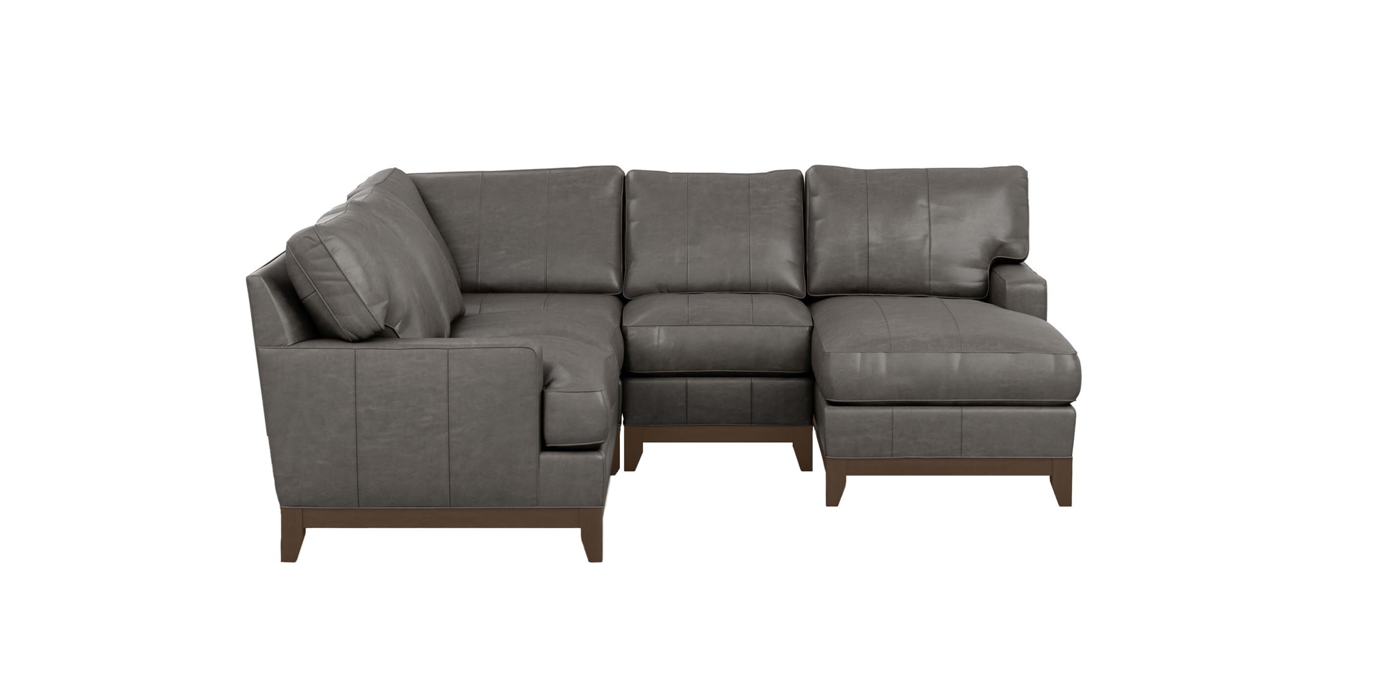 Arcata Four-Piece Leather Sectional with Chaise_2