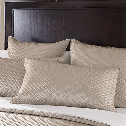 Salena Quilted Sham, Taupe image 032007_TAU