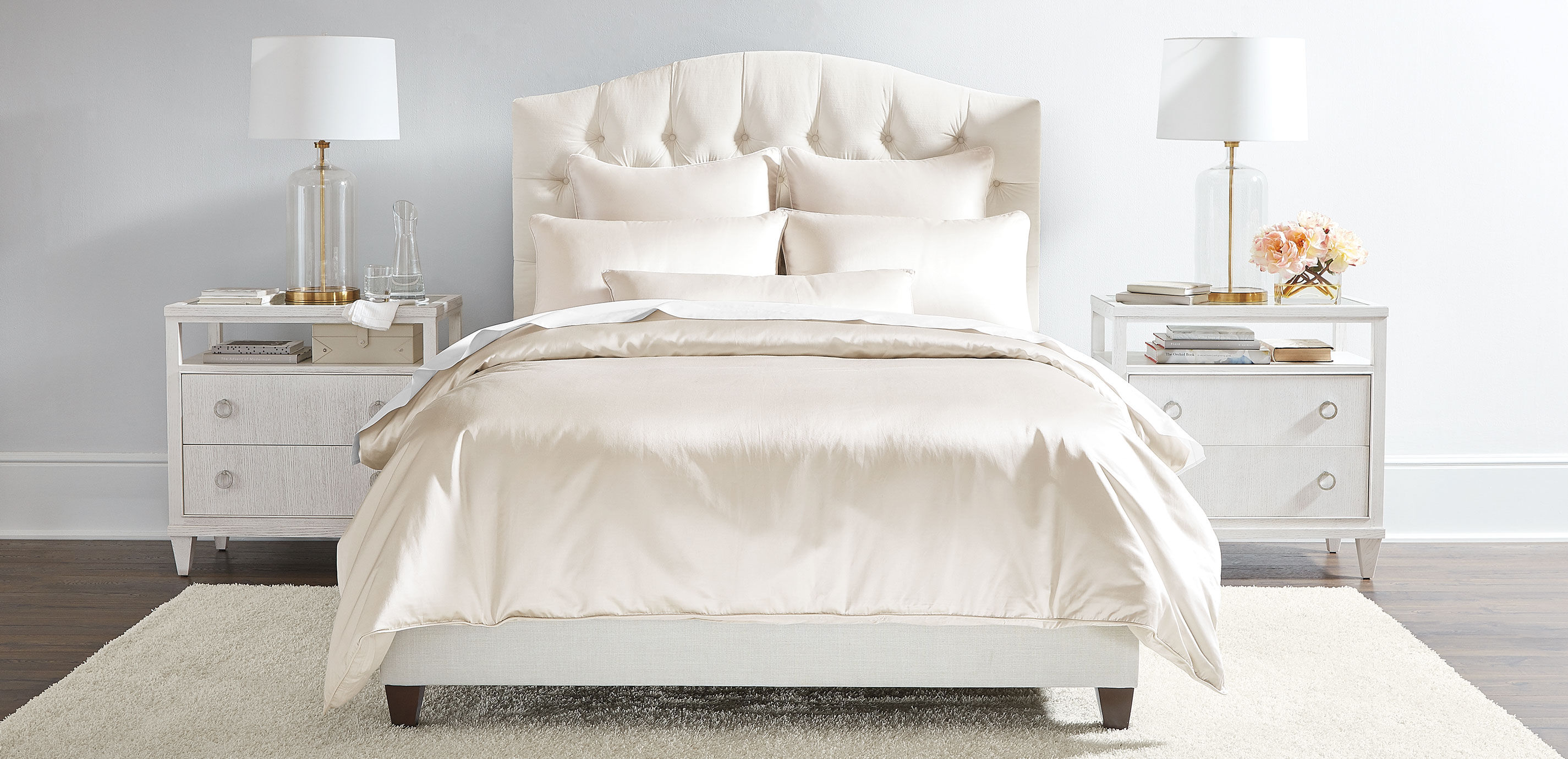 Salena Solid Duvet Cover, Champagne