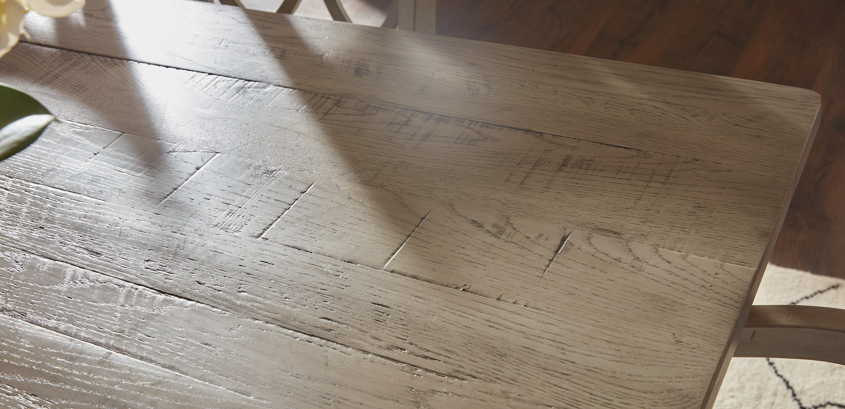 Corin Rough-Sawn Trestle Extension Dining Table_4