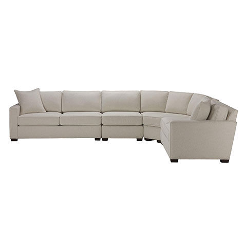 Spencer Track-Arm Four-Piece Sectional with Curved Wedge image spencerTA4PCW