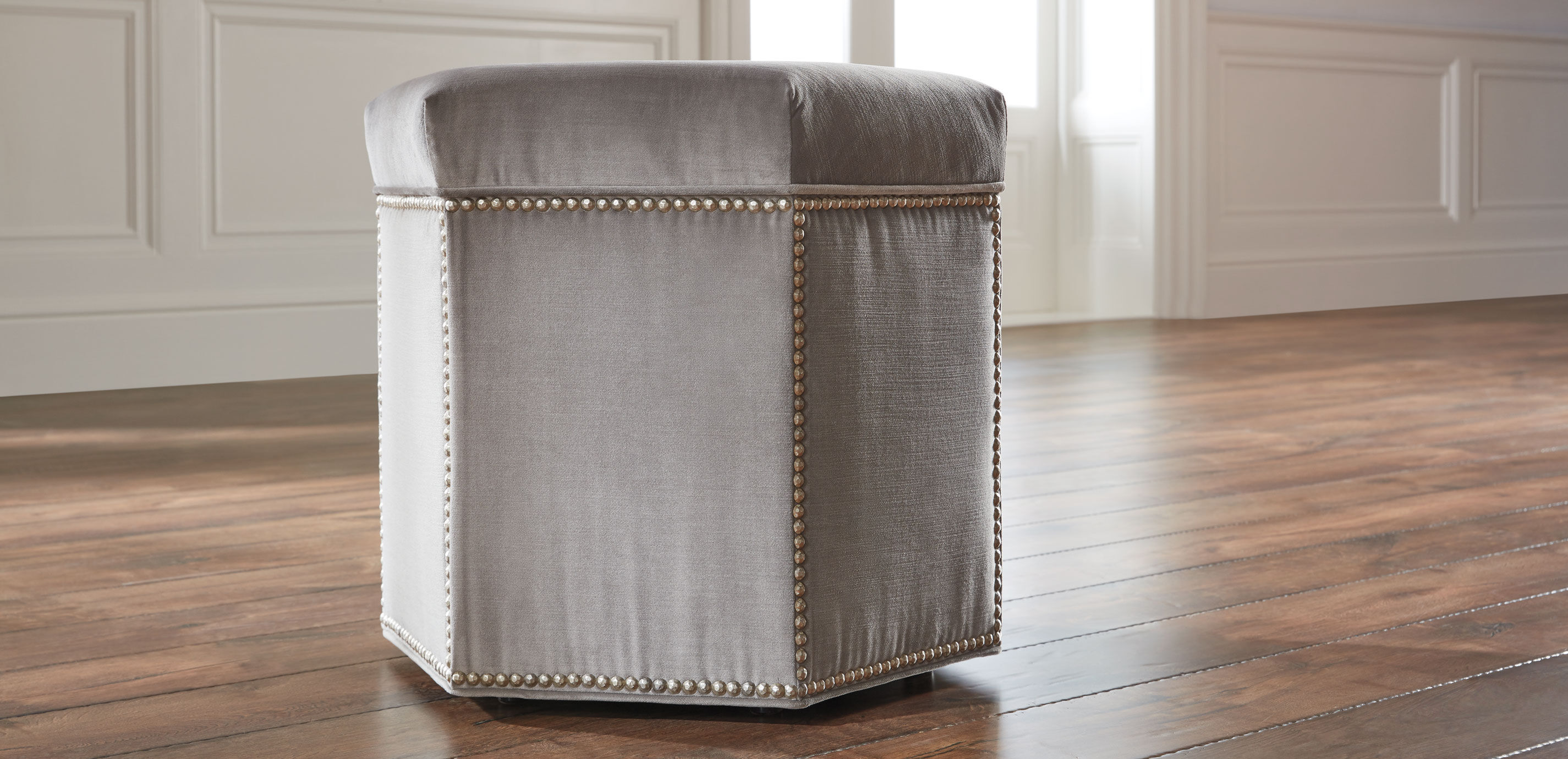 Viviette Hexagon Ottoman_3