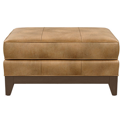Arcata Leather Ottoman image 722110