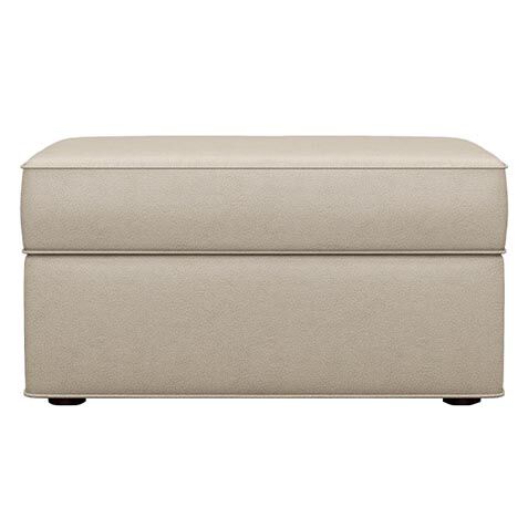 Monica Leather Ottoman image 727609