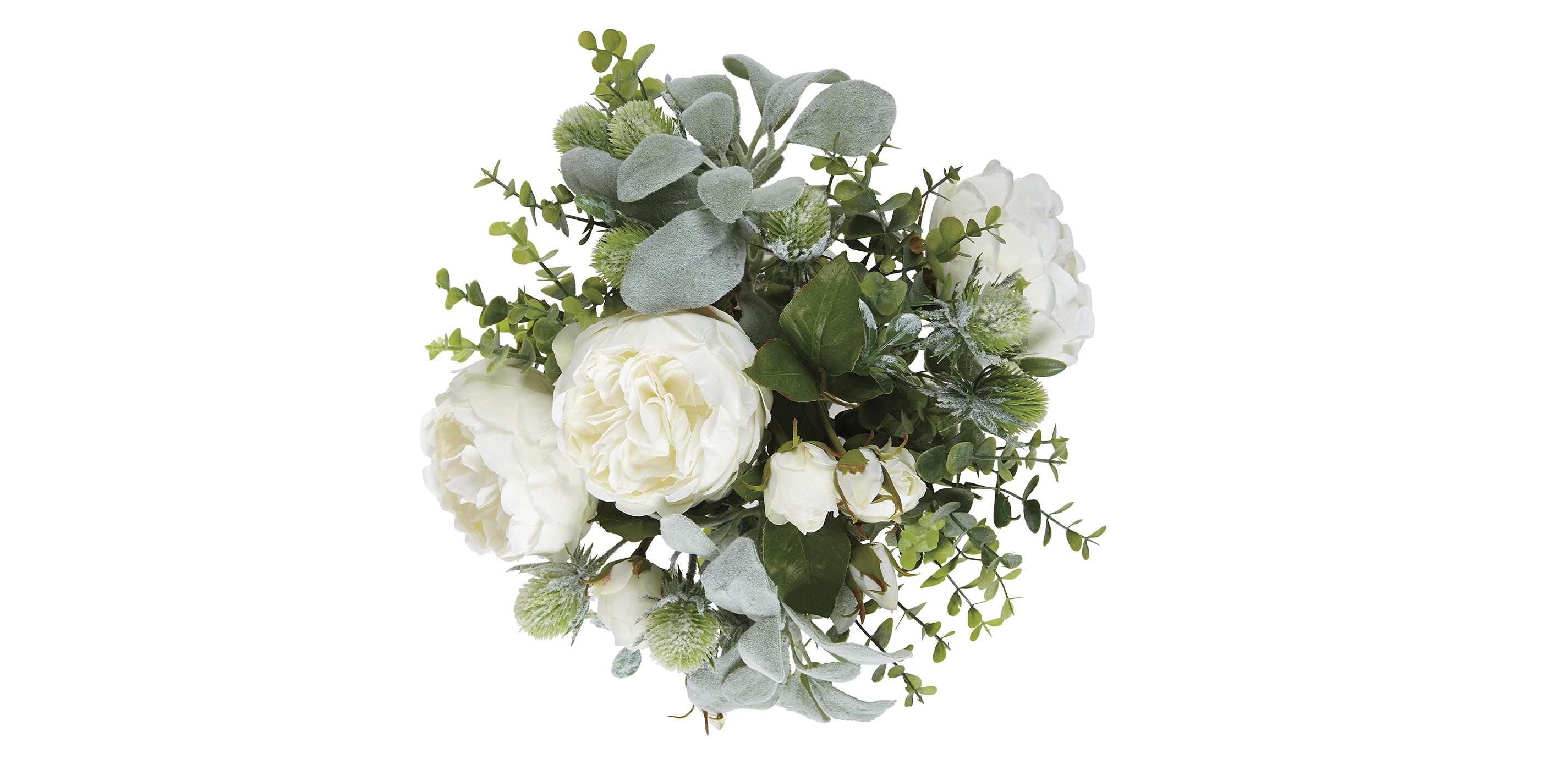 Rose Thistle Mix in Glass Vase_2