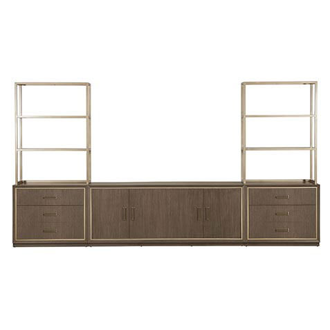 Faraday Classic Large Five-Piece Media Center with Drawers image 279326G1