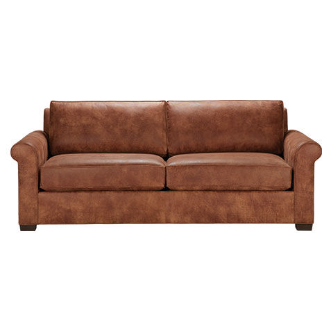 Spencer Roll-Arm Leather Sofa image spencerRAsofaLTH