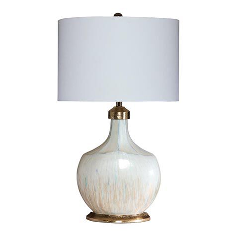 Lila Oblong Glass Table Lamp image 096196   WHT