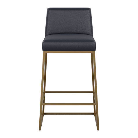Jewel Metal Base Leather Counter Stool image 712513