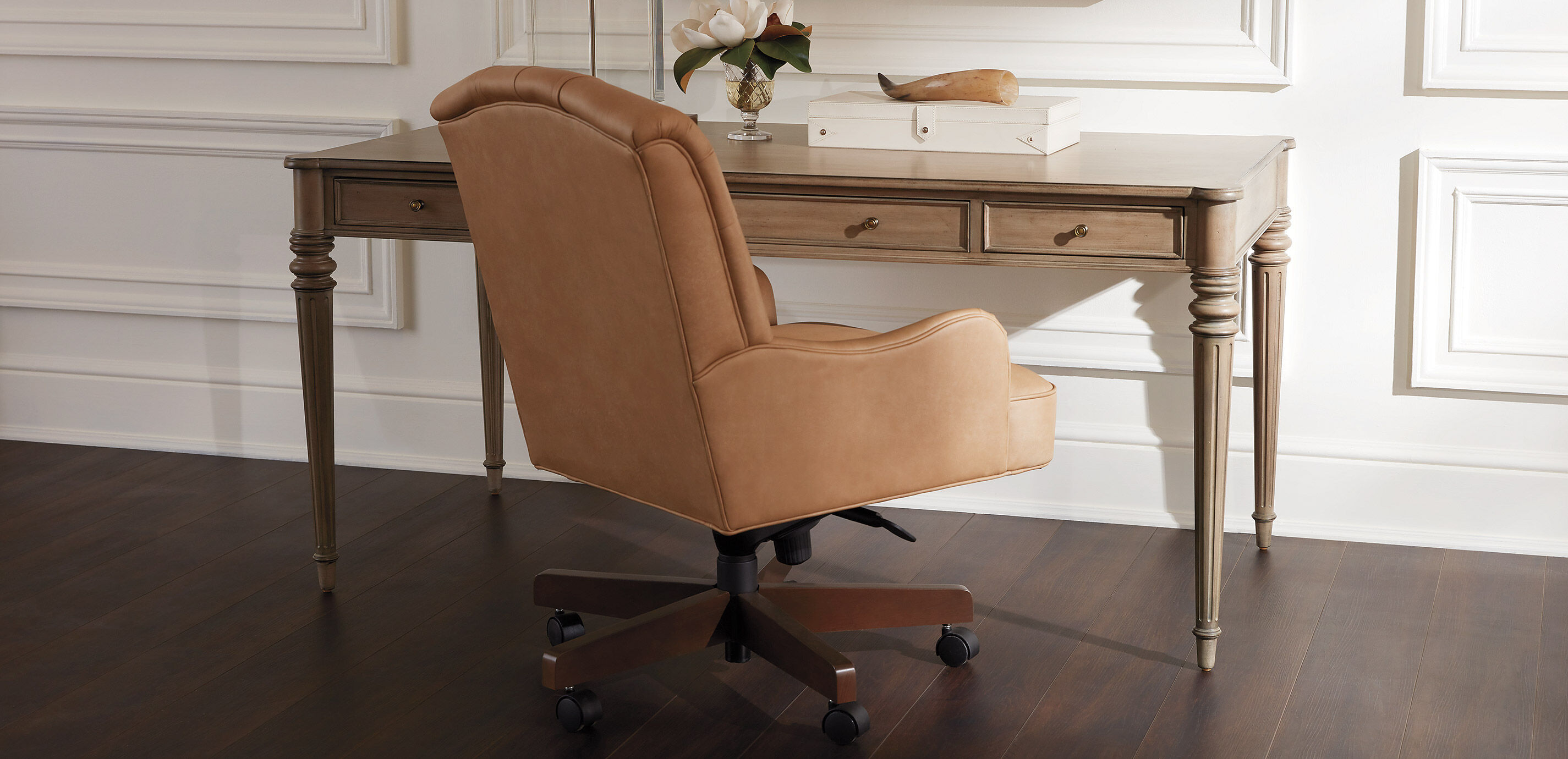 Custom Turret-Corner Home Office Desk_7