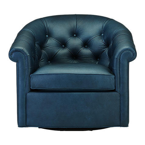 Clyde Leather Swivel Chair image 722266