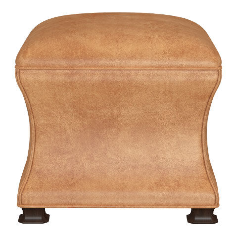 Corbin Leather Ottoman image 727395