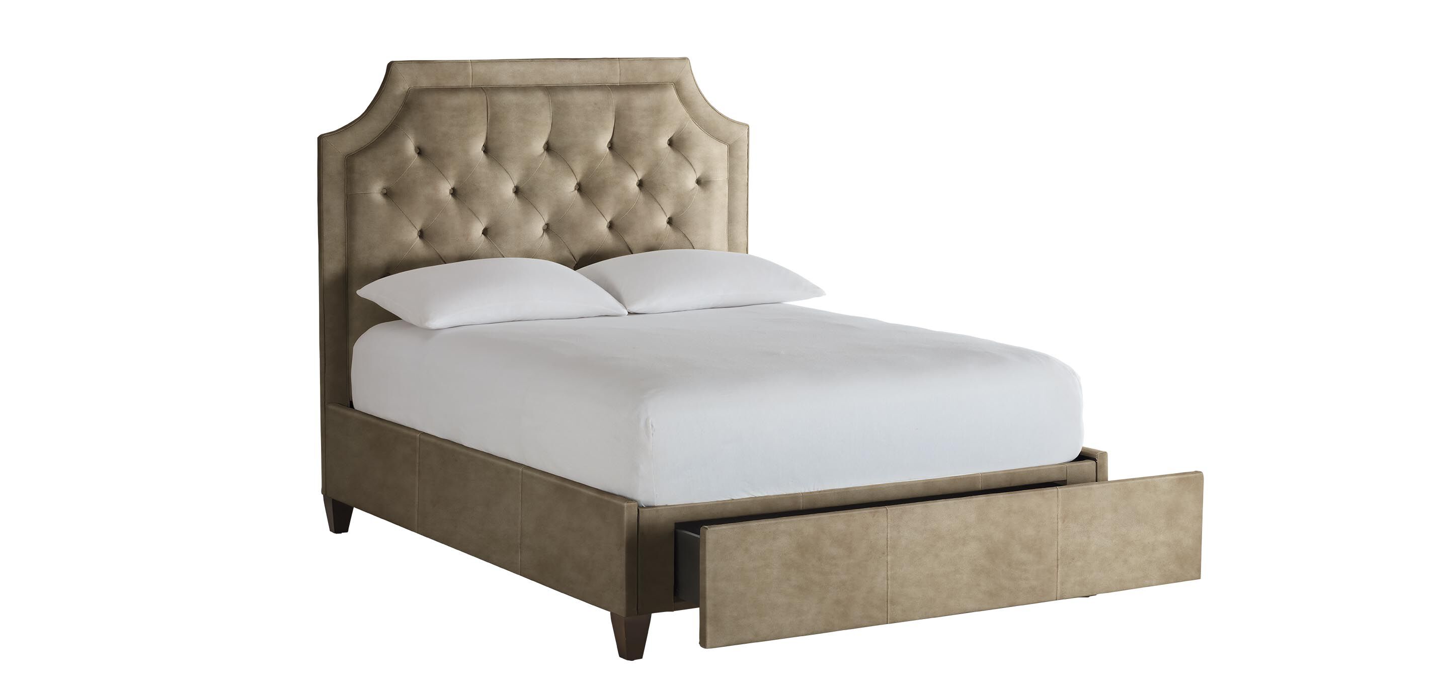 Lianna Custom Leather Storage Bed