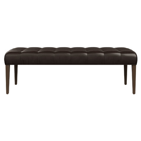 Harbor Leather Wood-Base Cocktail Bench image 722136