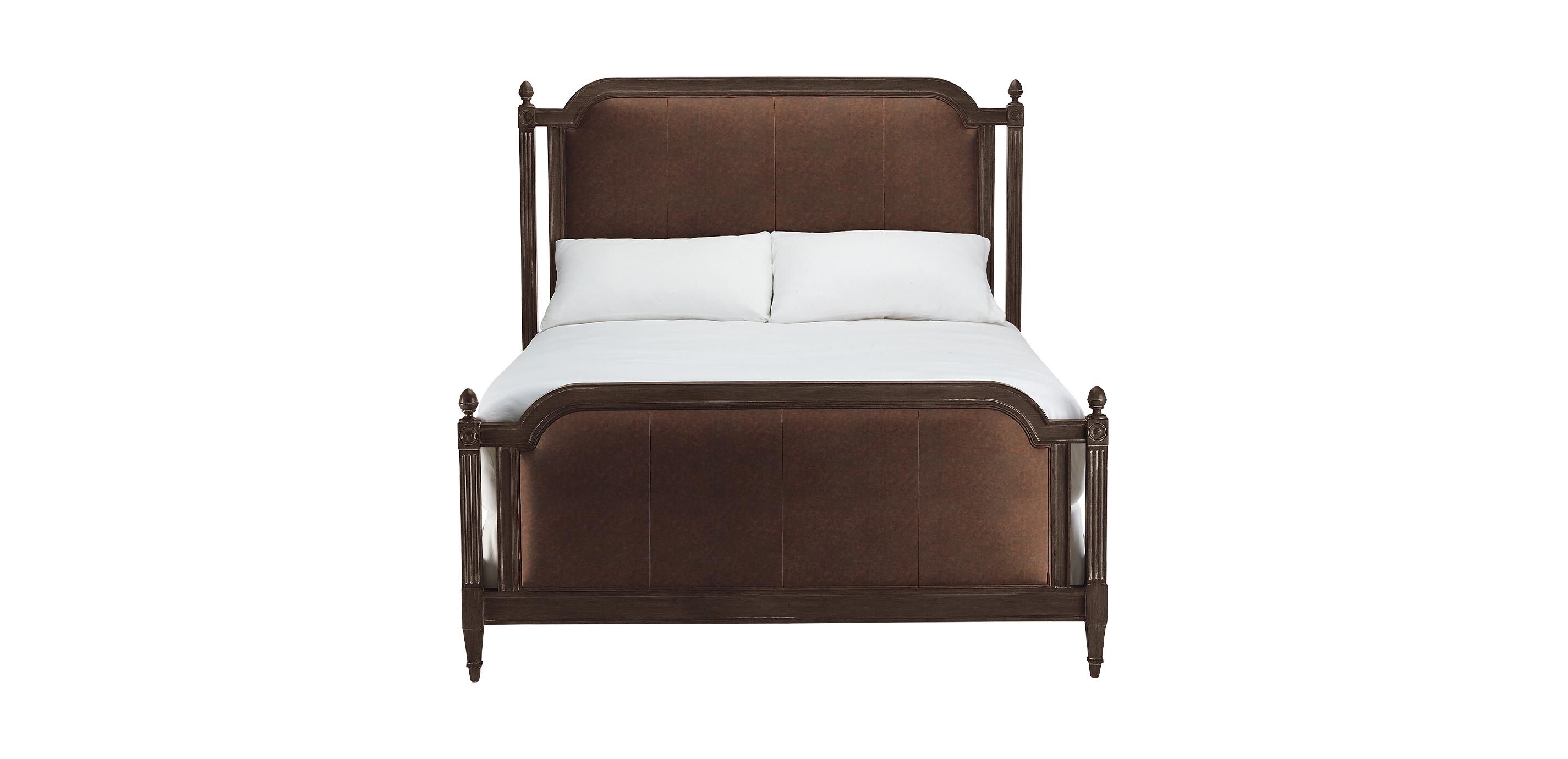 Allesandra Leather-Panel Bed